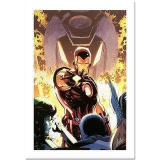 Stan Lee Signed, Marvel Comics Limited Edition Canvas 8/10 "Iron Age #1" with Certificate of Authenticity.