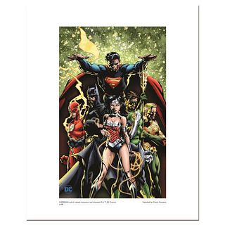 DC Comics, "Justice League" Numbered Limited Edition Giclee with Certificate of Authenticity.