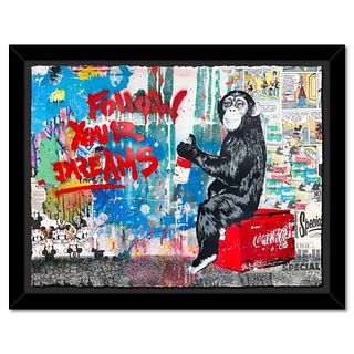 Mr. Brainwash, "Everyday Life" Framed Unique (UNIQ) Mixed Media, Hand Signed with Certificate of Authenticity.