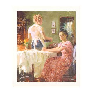 Pino (1939-2010) "Sharing Moments" Limited Edition Giclee. Numbered and Hand Signed; Certificate of Authenticity.