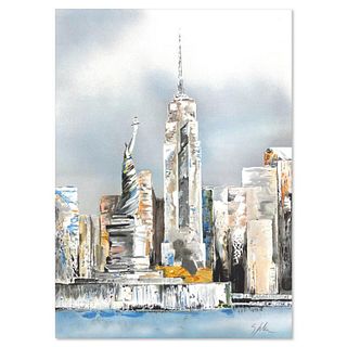 Victor Spahn, "Manhattan" hand signed limited edition lithograph with Certificate of Authenticity.