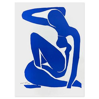 Henri Matisse 1869-1954 (After), "Nu Bleu I" Limited Edition Lithograph with Certificate of Authenticity.