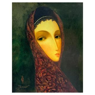 Sergey Smirnov (1953-2006), "Contessa" Limited Edition Mixed Media on Canvas, Numbered and Hand Signed with Letter of Authenticity.