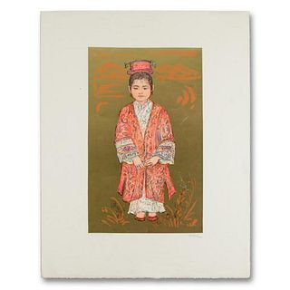 Edna Hibel (1917-2014), "Sun Ming Tsai of Beijing" Limited Edition Lithograph, Numbered and Hand Signed with Letter of Authenticity. (Disclaimer)