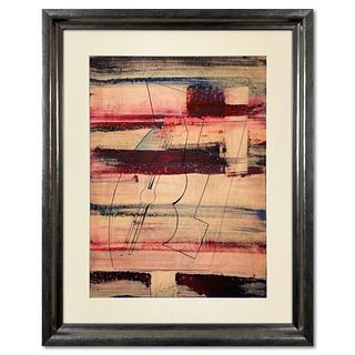 Neal Doty (1941-2016), Framed One-of-a-Kind Mixed Media, Hand Signed with Letter of Authenticity.