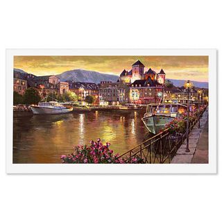 Sam Park, "Annecy Night" Limited Edition Printer's Proof, Numbered and Hand Signed with Letter of Authenticity.