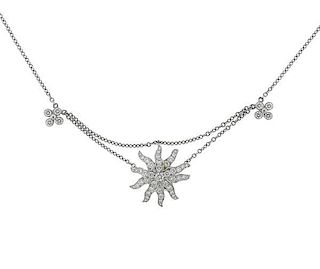 Tiffany &amp; Co. Platinum Diamond Lace Sunburst Necklace