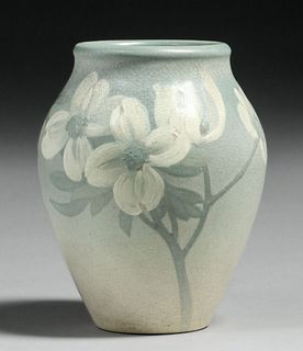 Rookwood Pottery Rose Fechheimer Floral Vellum Vase 1905