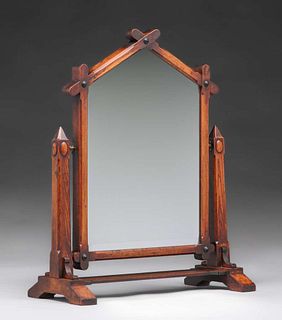 Gothic Arts & Crafts Table-Top Mirror c1910