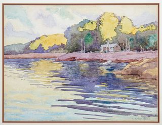 Charles Henry Richert (1880-1974) Maine Watercolor c1920s