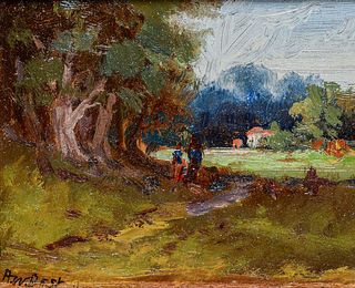 Arthur William Best (1859-1935) Small California Painting c1910s