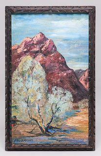 Carl Sammons (1883-1968) California Desert Mountains Painting c1950s