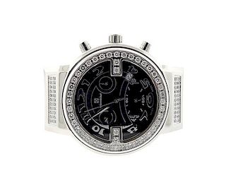 Technocrat Stainless Steel Diamond Automatic Watch TC6103207