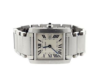 Cartier Tank Francaise Stainless Steel Watch 2465