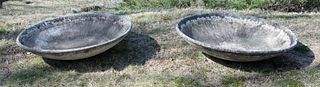 Pair of Large  Willy Guhl Eternit Saucer Planters  