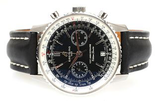 BREITLING STAINLESS STEEL 125TH NAVITIMER WRISTWATCH