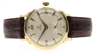 MEN'S 1950 OMEGA GOLD-FILLED CASE AUTOMATIC WRISTWATCH