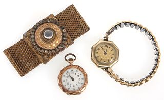 LADIES GOLD-FILLED CASE MECHANICAL WATCHES