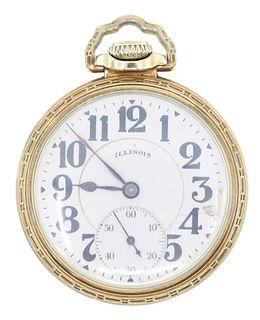 ILLINOIS BUNN SPECIAL GOLD-FILLED CASE POCKET WATCH