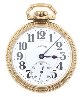 ILLINOIS BUNN SPECIAL GOLD-FILLED CASE POCKET WATCH