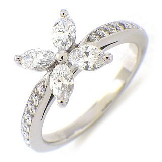 RING VICTORIA FLOWER LEAF MARQUISE