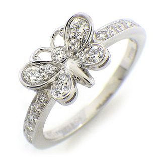 TIFFANY & CO. RING BUTTERFLY MOTIF HALF CIRCLE PAVE