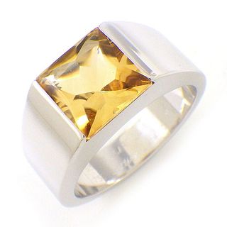 CARTIER RING TANK SQUARE CITRINE