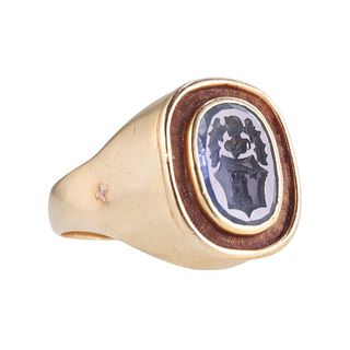 18k Gold Intaglio Gemstone Wax Seal Ring