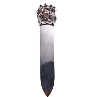 Jean Filhos for Christofle 1970s Silver Plated on Bronze Letter Opener