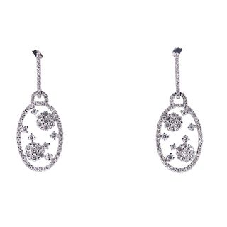 T. Foster & Co 18k Gold Diamond Drop Earrings