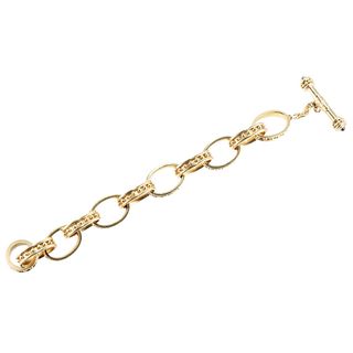 Elizabeth Locke 18k Gold Sapphire Toggle Link Bracelet