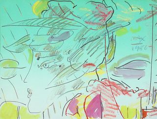 PETER MAX (B.1937) SIGNED & HAND-EMBELLISHED LITHOGRAPH