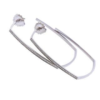 Tiffany & Co Gehry Torque Diamond Gold Hoop Earrings