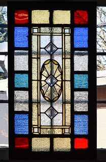 ANTIQUE STAINED GLASS WINDOW