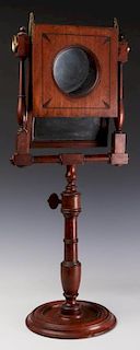 A 19TH CENTURY INLAID ZOGRASCOPE PICTURE VIEWER