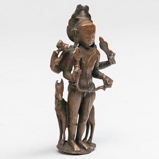 South Indian Bronze Figure of Shiva Bhikshatana