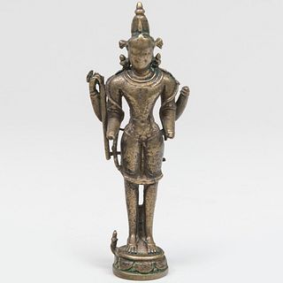 Northeast Indian Bronze Figure of Vishnu