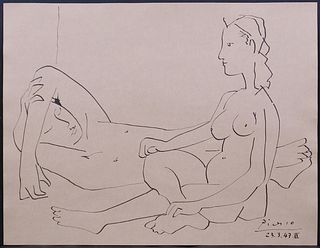  Style of Pablo Picasso:  Deux Femmes Nues