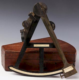 A 19TH CENTURY E & C.W. BLUNT NEW YORK OCTANT