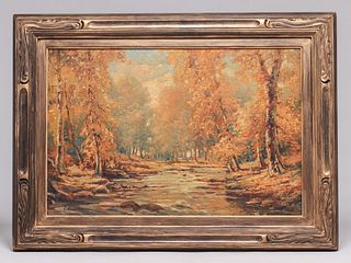 Impressionist Autumn Trees c1910