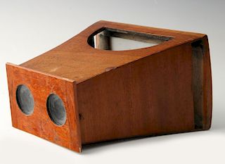 A GOOD 19TH CENTURY BREWSTER STYLE STEREOSCOPE