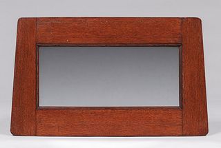 Arts & Crafts Oak Reverse-Tapered Mirror c1905