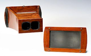 TWO GOOD 19TH CENTURY BREWSTER TYPE STEREOSCOPES