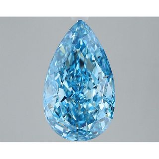 4.47 ct, Vivid Blue/VS2, Pear cut IGI Graded Lab Grown Diamond