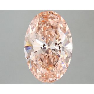 3.15 ct, Vivid Pink/VS1, Oval cut IGI Graded Lab Grown Diamond