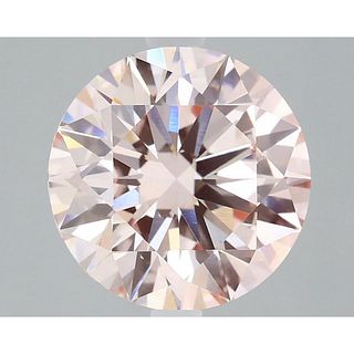 2.82 ct, Pink/VS2, Round cut IGI Graded Lab Grown Diamond