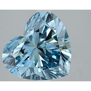 3.18 ct, Vivid Blue/VVS2, Heart cut IGI Graded Lab Grown Diamond