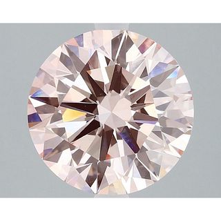 2.86 ct, Pink/VS1, Round cut IGI Graded Lab Grown Diamond
