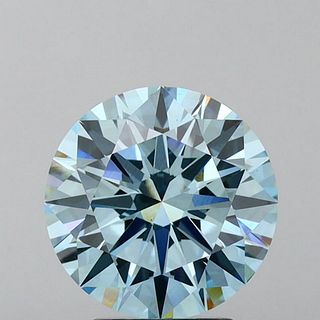 4.40 ct, Vivid Blue/VS1, Round cut IGI Graded Lab Grown Diamond