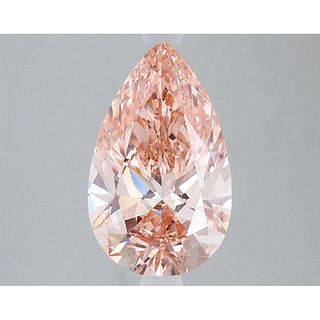2.55 ct, Vivid Pink/VS1, Pear cut IGI Graded Lab Grown Diamond